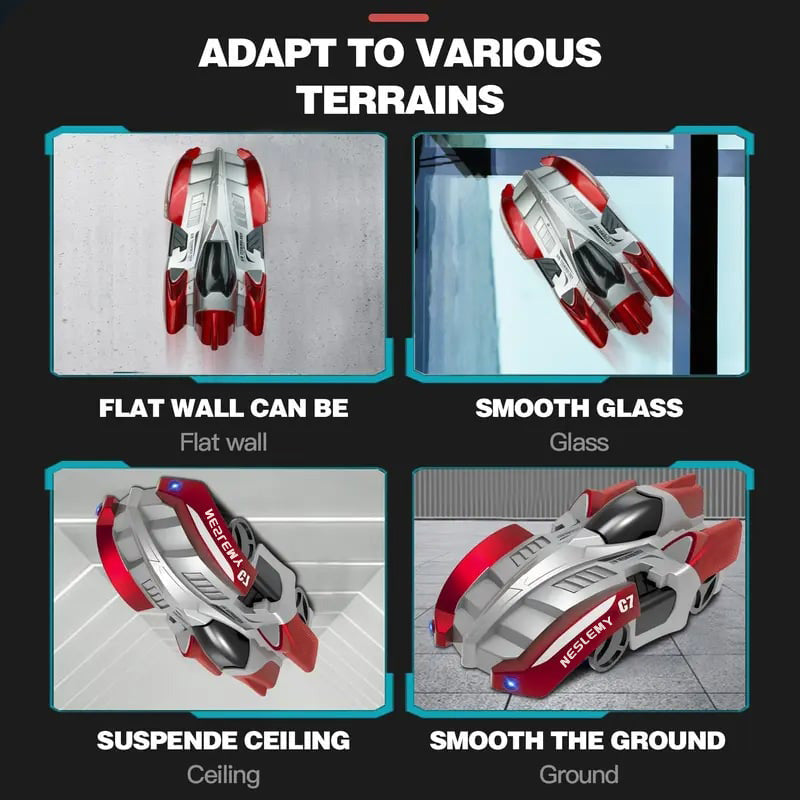 Hot Sale 50% off——Wall Climbing Car Electric Remote Control Toy Racing with LED Lights