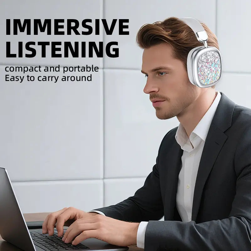 🎧 Bluetooth Over-Ear Headphones – Foldable Wireless & Wired Stereo Headset
